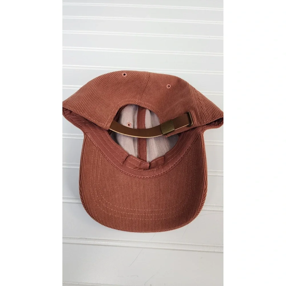Universal Thread Corduroy Baseball Cap Rust Orange Adjustable Strap Women